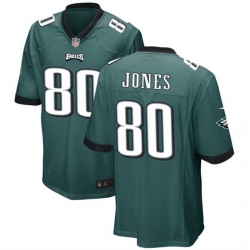 Men Philadelphia Eagles 80 Julio Jones Green 2023 Stitched Game Jersey