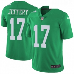Mens Nike Philadelphia Eagles 17 Alshon Jeffery Limited Green Rush Vapor Untouchable NFL Jersey