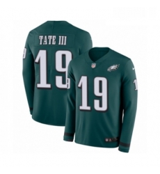 Mens Nike Philadelphia Eagles 19 Golden Tate III Limited Green Therma Long Sleeve NFL Jersey