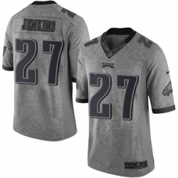 Mens Nike Philadelphia Eagles 27 Malcolm Jenkins Limited Gray Gridiron NFL Jersey