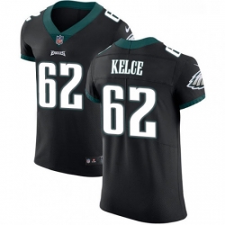 Mens Nike Philadelphia Eagles 62 Jason Kelce Black Alternate Vapor Untouchable Elite Player NFL Jersey