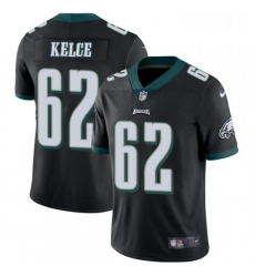 Mens Nike Philadelphia Eagles 62 Jason Kelce Black Alternate Vapor Untouchable Limited Player NFL Jersey
