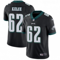 Mens Nike Philadelphia Eagles 62 Jason Kelce Black Alternate Vapor Untouchable Limited Player NFL Jersey