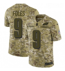 Mens Nike Philadelphia Eagles 9 Nick Foles Limited Camo 2018 Salute to Service NFL Jersey