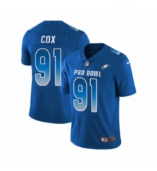 Mens Nike Philadelphia Eagles 91 Fletcher Cox Limited Royal Blue NFC 2019 Pro Bowl NFL Jersey