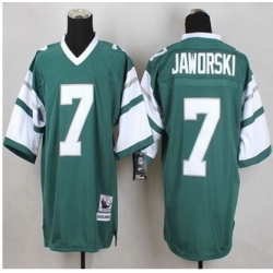Mitchell And Ness Philadelphia Eagles #7 Ron Jaworski Green Stitched Throwback NFL Jersey
