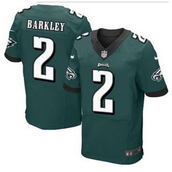 NEW Philadelphia Eagles #2 Matt Barkley Midnight Green Team Color Mens Stitched NFL Elite jersey