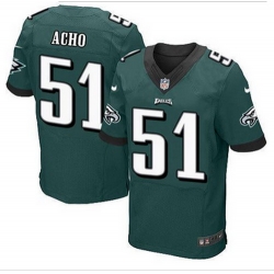 NEW Philadelphia Eagles #51 Emmanuel Acho Midnight Green Team Color Mens Stitched NFL Elite Jersey