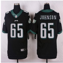 NEW Philadelphia Eagles #65 Lane Johnson Black Alternate Mens Stitched NFL Elite jersey