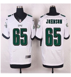 NEW Philadelphia Eagles #65 Lane Johnson White Mens Stitched NFL New Elite Jersey