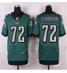 NEW Philadelphia Eagles #72 Cedric Thornton Midnight Green Team Color Mens Stitched NFL New Elite Jersey