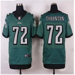 NEW Philadelphia Eagles #72 Cedric Thornton Midnight Green Team Color Mens Stitched NFL New Elite Jersey