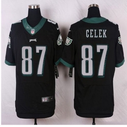 NEW Philadelphia Eagles #87 Brent Celek Black Alternate Mens Stitched NFL Elite Jersey