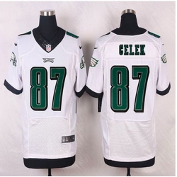 NEW Philadelphia Eagles #87 Brent Celek White Mens Stitched NFL Elite Jersey