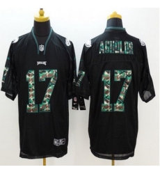New Philadelphia Eagles #17 Nelson Agholor Black Mens Stitched NFL Elite Camo Fashion Jersey