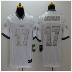 New Philadelphia Eagles #17 Nelson Agholor White Men's Stitched NFL Limited Platinum Jersey