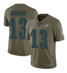 Nike Eagles #13 Nelson Agholor Olive Mens Stitched NFL Limited 2017 Salute To Service Jersey