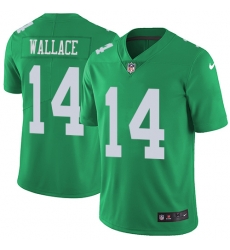 Nike Eagles #14 Mike Wallace Green Mens Stitched NFL Limited Rush Jersey