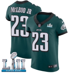 Nike Eagles #23 Rodney McLeod Jr Midnight Green Team Color Super Bowl LII Mens Stitched NFL Vapor Untouchable Elite Jersey