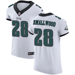 Nike Eagles #28 Wendell Smallwood White Men Stitched NFL Vapor Untouchable Elite Jersey