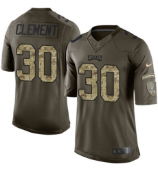 Nike Eagles #30 Corey Clement Green Mens Stitched NFL Limited 2015 Salute To Service Jersey