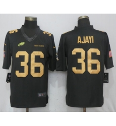 Nike Eagles #36 Jay Ajayi Anthracite Gold Salute To Service Limited Jersey