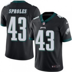 Nike Eagles #43 Darren Sproles Black Mens Stitched NFL Limited Rush Jersey