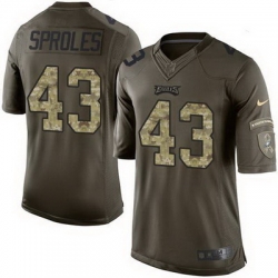 Nike Eagles #43 Darren Sproles Green Mens Stitched NFL Limited Salute to Service Jersey