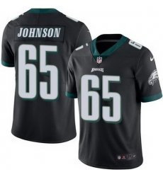 Nike Eagles #65 Lane Johnson Black Mens Stitched NFL Limited Rush Jersey