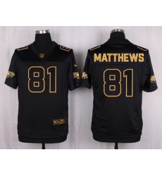Nike Eagles #81 Jordan Matthews Black Mens Stitched NFL Elite Pro Line Gold Collection Jersey
