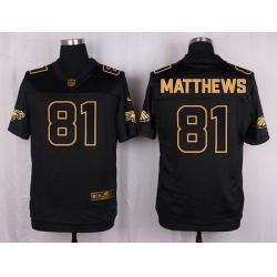 Nike Eagles #81 Jordan Matthews Black Mens Stitched NFL Elite Pro Line Gold Collection Jersey
