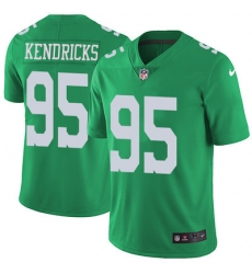 Nike Eagles #95 Mychal Kendricks Green Mens Stitched NFL Limited Rush Jersey