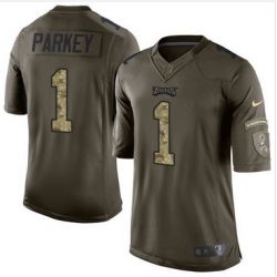 Nike Philadelphia Eagles #1 Cody Parkey Green Men 27s Stitched NFL Limited Salute to Service Jersey