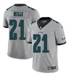 Nike Philadelphia Eagles 21 Jalen Mills Silver Men Stitched NFL Limited Inverted Legend Jersey