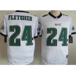 Nike Philadelphia Eagles 24 Bradley Fletcher White Elite NFL Jersey