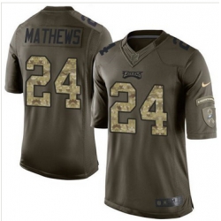 Nike Philadelphia Eagles #24 Ryan Mathews Green Men 27s Stitched NFL Limited Salute to Service Jersey