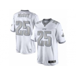 Nike Philadelphia Eagles 25 LeSean McCoy White Limited Platinum NFL Jersey
