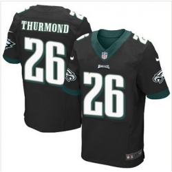 Nike Philadelphia Eagles #26 Walter Thurmond Black Alternate Mens Stitched NFL New Elite Jersey