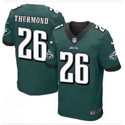 Nike Philadelphia Eagles #26 Walter Thurmond Midnight Green Team Color Mens Stitched NFL New Elite Jersey