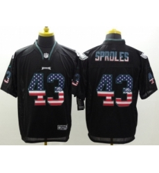 Nike Philadelphia Eagles 43 Darren Sproles Black Elite USA Flag Fashion NFL Jersey