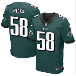 Nike Philadelphia Eagles #58 Jordan Hicks Midnight Green Team Color Mens Stitched NFL New Elite Jersey