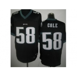 Nike Philadelphia Eagles 58 Trent Cole Black Elite NFL Jersey