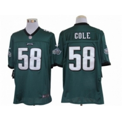 Nike Philadelphia Eagles 58 Trent Cole Green Limited NFL Jersey