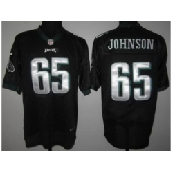 Nike Philadelphia Eagles 65 Lane Johnson Black Elite NFL Jersey