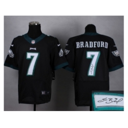 Nike Philadelphia Eagles 7 Sam Bradford black Elite Signature Jersey