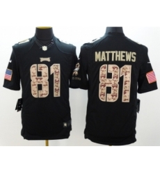 Nike Philadelphia Eagles 81 Jordan Matthews Black Limited Salute to Service NFL Jersey