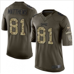 Nike Philadelphia Eagles #81 Jordan Matthews Green Men 27s Stitched NFL Limited Salute to Service Jersey