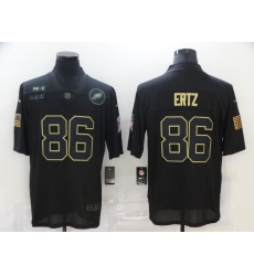 Nike Philadelphia Eagles 86 Zach Ertz Black 2020 Salute To Service Limited Jersey
