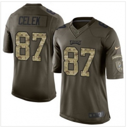 Nike Philadelphia Eagles #87 Brent Celek Green Men 27s Stitched NFL Limited Salute to Service Jersey