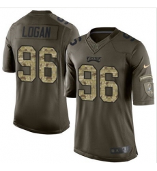 Nike Philadelphia Eagles #96 Bennie Logan Green Men 27s Stitched NFL Limited Salute to Service Jersey